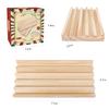 GOTHINK Wooden Domino Racks Set of 8 Trays for Mexican Train Dominoes Games Domino Tiles Holders Mexican Train Accessories for Adults & Kids - Dominoes NOT Included view 2