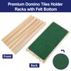 GOTHINK Wooden Domino Racks Set of 8 Trays for Mexican Train Dominoes Games Domino Tiles Holders Mexican Train Accessories for Adults & Kids - Dominoes NOT Included view 4