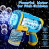 EagleStone 2 Pack Bubble Gun Machine for Kids, Automatic Light Up Bubble Blower with 4 Bottles 10 Bags Refill Solution, Bubble Guns Blaster for Toddlers, Outdoor Toys Gifts, Wedding Easter Party Favor view 3