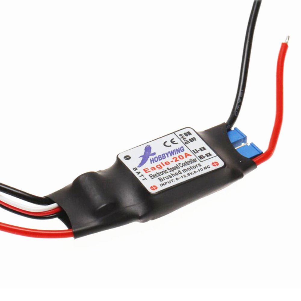 TECKEEN RC Airplane Plane Brushed Motor ESC for Hobbywing Eagle 20A Over-Heat Protection