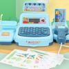 Toy Cash Register for Kids, Plastic Parent-child Interactive Cash Register Toy Gift for Toddlers Boys Girls Pink view 2