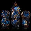 AUSTOR 7-Die DND Dice Set Handmade Sharp Edge Polyhedral Dice for Dungeons and Dragons RPG MTG Table GamesDark Star view 2