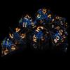 AUSTOR 7-Die DND Dice Set Handmade Sharp Edge Polyhedral Dice for Dungeons and Dragons RPG MTG Table GamesDark Star view 3