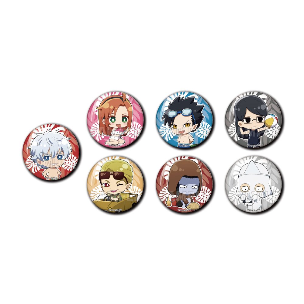 Vampire Immediately Die 2 Night Beach Ver. Trading Tin Badges B, Box of 7