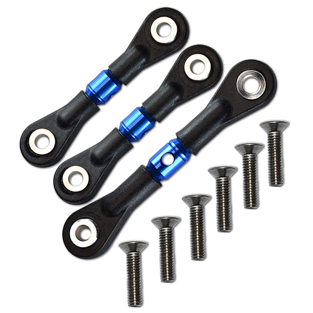 3* Adjustable Steering Link Rod Tie Rod Kit for Tamiya TT-02 TT02 1/10 RC Car DIY