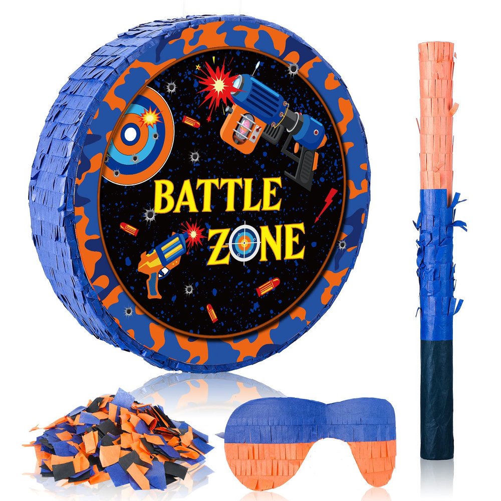 Ferraycle Dart Piata Large Dart Theme Piata Set Birthday Party Supplies Bundle with Stick Blindfold for Party Game Favors 13 x 13 Inch
