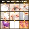 Sosation 2 Set Floor Balloon Column Stand Kit with 40 Balloons and LED Light Holder Ideal for Mardi Gras Valentine Birthday Wedding Party Decor Supplies(Purple) view 2