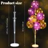 Sosation 2 Set Floor Balloon Column Stand Kit with 40 Balloons and LED Light Holder Ideal for Mardi Gras Valentine Birthday Wedding Party Decor Supplies(Purple) view 4