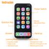Ella Dream Baby Phone Toy for 1 Year Old Toddlers, Musical Cell Phone Toy with Light and Sound, Pretend Play Toy for Boys and Girls, Gifts for Birthday, Holiday (Black) view 2
