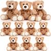 Skylety 10 Pcs Bears Bulk Stuffed Animal Plush Toys 10-14 Inches Birthday Party Favors(Light Brown) view 1