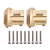 INJORA Brass Diff Cover 2PCS Front and Rear Axle Diff Cover for 1/18 RC Crawler Car TRX4M Upgrade Parts,11g (TRX4M-01) view 1