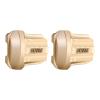 INJORA Brass Diff Cover 2PCS Front and Rear Axle Diff Cover for 1/18 RC Crawler Car TRX4M Upgrade Parts,11g (TRX4M-01) view 2