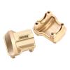 INJORA Brass Diff Cover 2PCS Front and Rear Axle Diff Cover for 1/18 RC Crawler Car TRX4M Upgrade Parts,11g (TRX4M-01) view 3