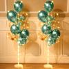 Sosation 2 Set Floor Balloon Column Stand Kit with 40 Balloons and LED Light Holder Ideal for Mardi Gras Valentine Birthday Wedding Party Decor Supplies(Green) view 1