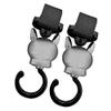 2Pcs Stroller Hooks Hooks Adjustable Multifunctional 360 Degree Rotate Accessories Holder Clips for Groceries Purse Diaper Bags view 1