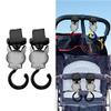 2Pcs Stroller Hooks Hooks Adjustable Multifunctional 360 Degree Rotate Accessories Holder Clips for Groceries Purse Diaper Bags view 2
