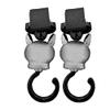 2Pcs Stroller Hooks Hooks Adjustable Multifunctional 360 Degree Rotate Accessories Holder Clips for Groceries Purse Diaper Bags view 3