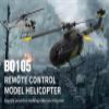 C186 Remote Control Helicopter for Adults 14y+ Beginner Expert Single Rotor Aileronless BO-105 Like-Real RC Aircraft Model Air Pressure Hover Aerobatic Flight 6-Axis Gyroscope (Camo2 Batteries) view 2
