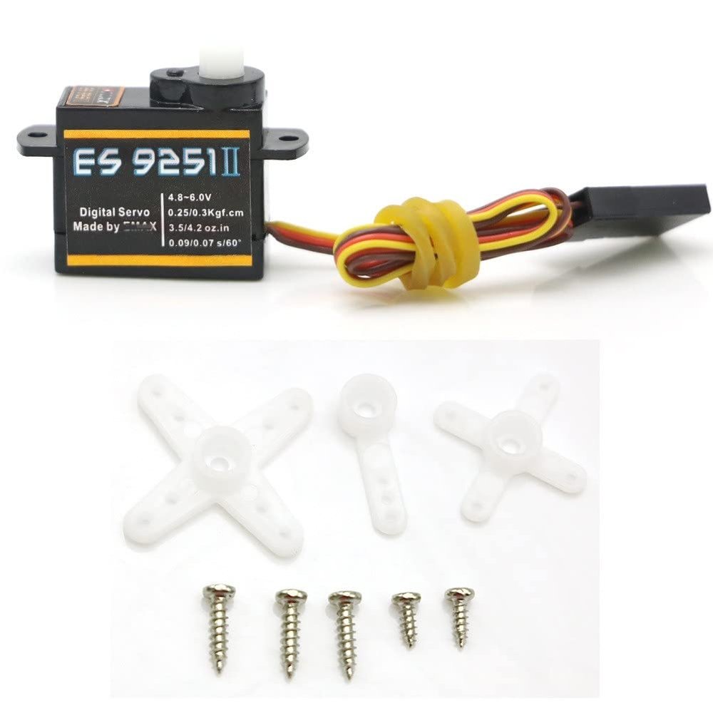 APEFIT RC Helicopter Aircraft Parts for Emax ES9251 2.5g Digital Servo RC servo 0.27kgf.cm for RC Helicopter Airplane Part (es08ma es08md es08a Wholesale) Replaceable Accessories (Color : 2 Pieces)