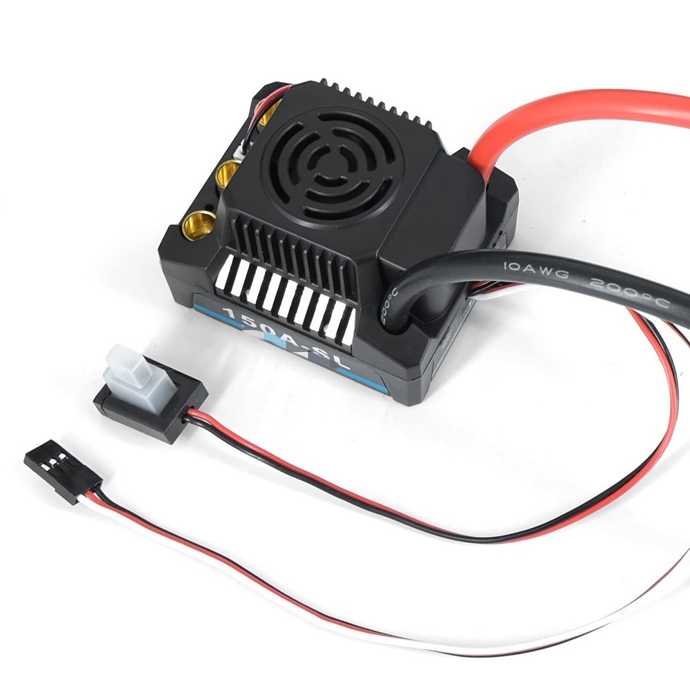 APEFIT RC Helicopter Aircraft Parts for Platinum 120A 150A 2-4S Waterproof Burshless ESC with 5.8V-6.1V/3A BEC for 1/10 1/12 1/14 RC Car Truck Model Toys Replaceable Accessories (Color : 150A)