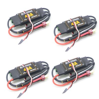 APEFIT RC Helicopter Aircraft Parts 4pcs/lot Brushless 40A ESC Speed Controler 2-4S with 5V 3A UBEC for RC FPV Quadcopter RC Airplanes Helicopter Replaceable Accessories (Color : Tplug)