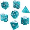 Gate Keeper Games & Dice Gatekeeper Games Mighty Tiny Dice: Caribbean Tide Dice Set - 7 Piece Roleplaying Dice Set, Gate Keeper Games, 12mm RPG Dice, Clamshell Hang-Tag Packaging, 3 Layer Ombre Teal/Seafoam/Mint view 1
