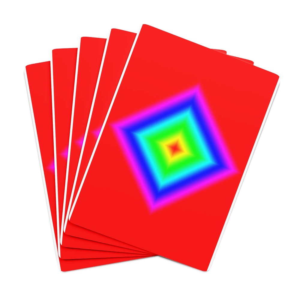 Brian Bula Diamond Rainbow Playing Cards Psychedelic Diamond Rainbow Poker Cards