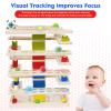 Montessori Ball Tracker Wooden Ball Drop Toy for Toddlers, Educational Wooden Ball Run Toy Race Track Set, Ball Drop Tracker Sensory Toys for Gifts 3 4 5 Years Old Toddler Boys Girls view 4