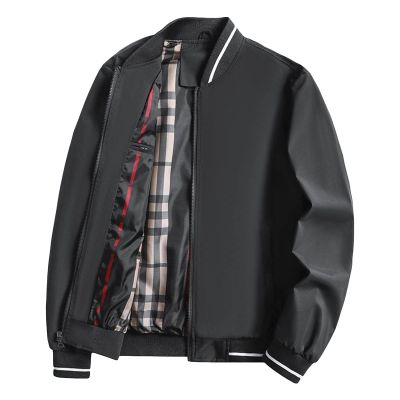 Maiyifu-GJ Men's Lightweight Flight Jacket Spring Fall Softshell Bomber Coat Outwear Full-Zip Military Windbreaker Sportswear (Black,XX-Large)