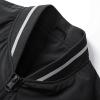 Maiyifu-GJ Men's Lightweight Flight Jacket Spring Fall Softshell Bomber Coat Outwear Full-Zip Military Windbreaker Sportswear (Black,XX-Large) view 3