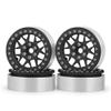 2.2" Beadlock Wheel Rims 25mm Width Metal Wheel Hub for Axial Wraith 90018 1/10 RC Crawler Car Wheel Tires Parts ( Color : 4PCS ) view 1