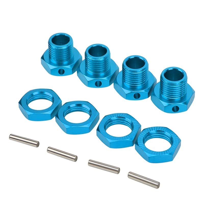 4PCS/lot RC Wheel Hex Driver 17MM Aluminum Alloy Wheel Hex Coupler Spare Accessory Parts Kit for HSP 1/8 RC Crawler Car ( Color : Sky Blue )