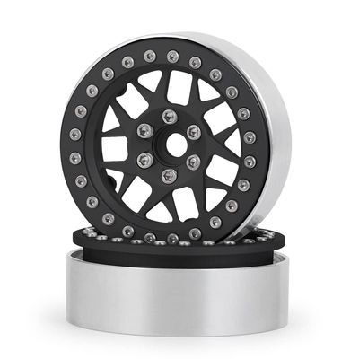 2.2" Beadlock Wheel Rims 25mm Width Metal Wheel Hub for Axial Wraith 90018 1/10 RC Crawler Car Wheel Tires Parts ( Color : 2PCS )