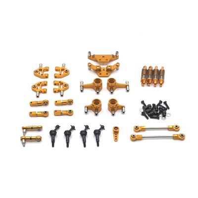 KRYDN 1/28 284131 K969 K979 K989 K999 P929 P939 RC Car Upgrade Metal Parts Including Shock Absorbers Tie Rods etc.10-Piece Sets ( Color : Gold )