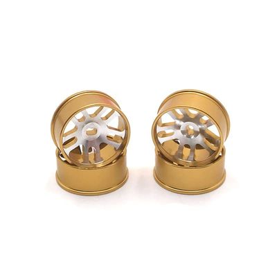 KRYDN 284131 K969 K989 P929 Iw04m AWD Iw02 Rm03 Dgawd Mini-q RC Car Metal Upgrade Parts , Modified Drift Wheels, A Set of 4 Pcs ( Color : Gold )