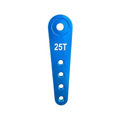 KRYDN 10PCS Aluminum 37mm 25T/24T/23T Metal Extension Steering Servo Arm Horn for 1/10 Scale Models RC Cars Crawler Parts ( Color : 25T Blue 10PCS )