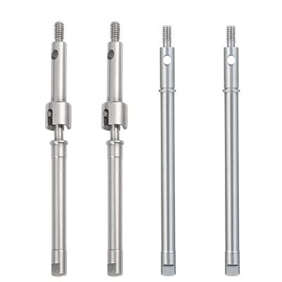 1:24 Front and Rear CVD Drive Shaft Axle Kit for Axial SCX24 90081 RC Rock Crawler Transmission Shaft Parts ( Color : Front and Rear )