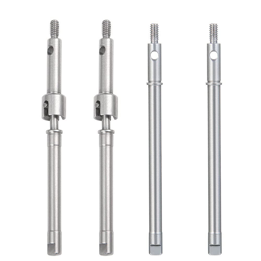 1:24 Front and Rear CVD Drive Shaft Axle Kit for Axial SCX24 90081 RC Rock Crawler Transmission Shaft Parts ( Color : Front and Rear )