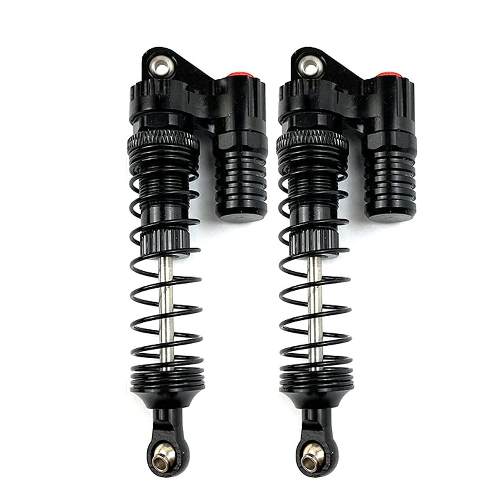 Full Metal RC Piggyback Shock Absorber Hole to Hole 90mm for 1/10 RC Crawler Car TRX-4 TRX4 Axial SCX10 90046 D90 KM2 Y05 ( Color : 2PCS Black )