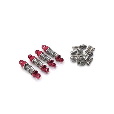 1/28 284131 K979 K989 K999 RC Car Spare Parts, a Set of Metal Upgrade Shock Absorbers, Three-Color Modified Parts ( Color : Red )