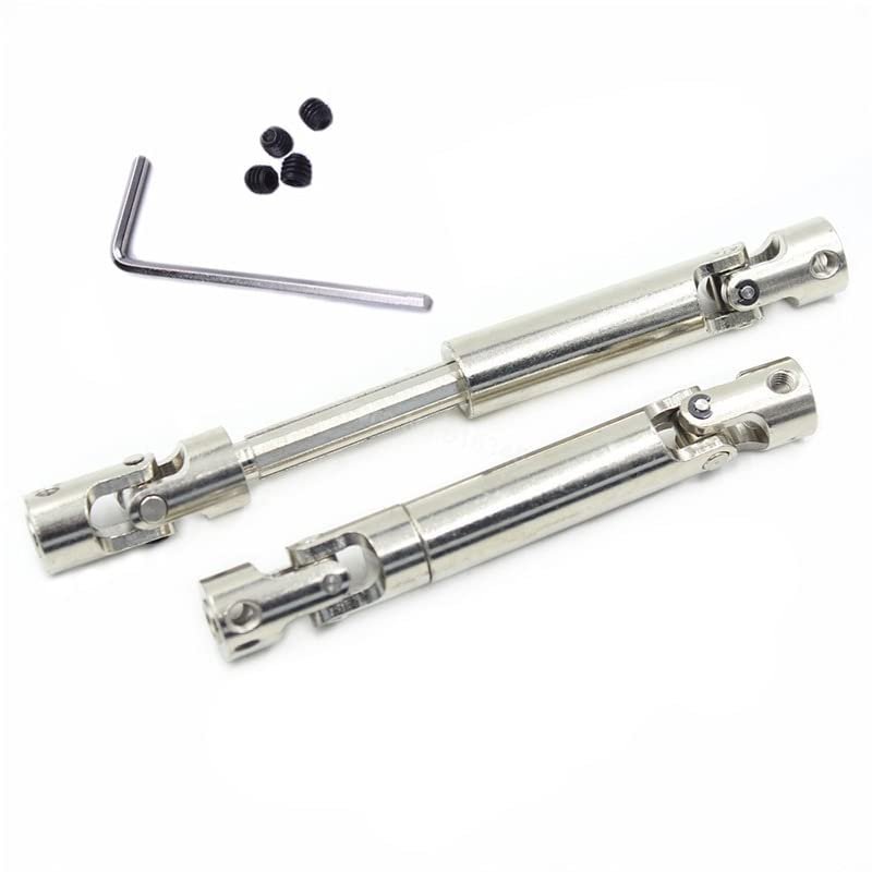 1PC High Hardness Telescopic Universal Transmission Shaft Cardan Shaft Iron Driving Shaft for RC 1/10 Models SCX10 AXIAL Crawler ( Color : 90-115mm 5-5 )
