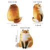 Fox Stuffed Animal, 14" Fox Plush Pillow, Cute Plushies, Throw Pillow Doll Big Plush Toys Birthday Gift for Girls, Boys, Girlfriend, Kids Birthday Christmas view 3