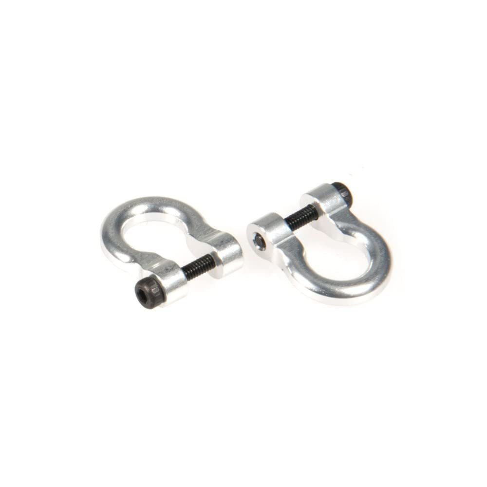 AAPIE RC Car Metal Trailer Shackle Rescue Tow Hook for 1/10 RC Crawler Traxxas TRX4 TRX-4 Upgrade Accessories (Color : Silver)