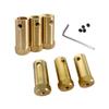 AAPIE Brass Lengthened Hexagonal Coupling 3mm 4mm 5mm 6mm 7mm 8mm Motor Wheel Connector for 1/10 1/8 RC Car Wheels Tires Shaft (Color : Hole-6mm) view 1