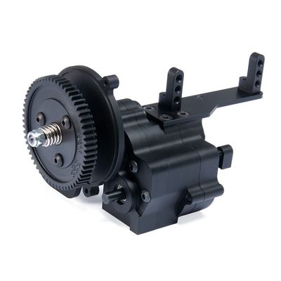 CNC Alloy Chassis Gearbox Center Transmission Case 2 Speeds & Protective Cover for 1/10 Axial Wraith 90018 90053 90048 (Color : Gearbox)