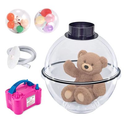 DOZPAL DIY Balloon Stuffer Kit, 35cm Balloon Stuffing Machine for Filling Plush Toys Balloon Bouquets, Clear Balloon Stuffing Tool for Party Wedding Decoration,A