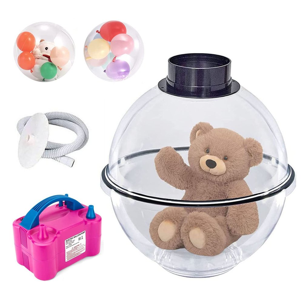 DOZPAL DIY Balloon Stuffer Kit, 35cm Balloon Stuffing Machine for Filling Plush Toys Balloon Bouquets, Clear Balloon Stuffing Tool for Party Wedding Decoration,A