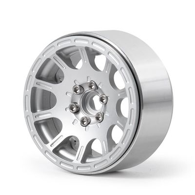 Metal 1.9 Beadlock Wheel Hub Rim for Axial SCX10 II 90046 Traxxas TRX4 D90 CC01 1/10 RC Crawler Car Upgrade Parts (Color : Silver 1PCS)