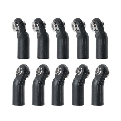 AAPIE M4 Ball Head Buckle Linkage Pull Rod Tie Rod End Ball Head Connector for 1/10 RC Crawler SCX10 RC Model Toy Parts (Color : C 10PCS)