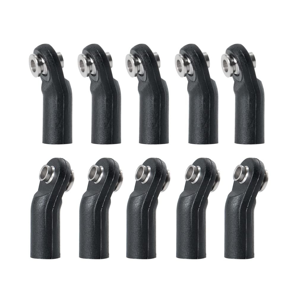 AAPIE M4 Ball Head Buckle Linkage Pull Rod Tie Rod End Ball Head Connector for 1/10 RC Crawler SCX10 RC Model Toy Parts (Color : C 10PCS)